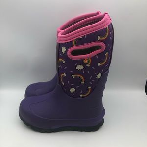 BOGS Classic Purple Rainbow Pull On Snow Boots
